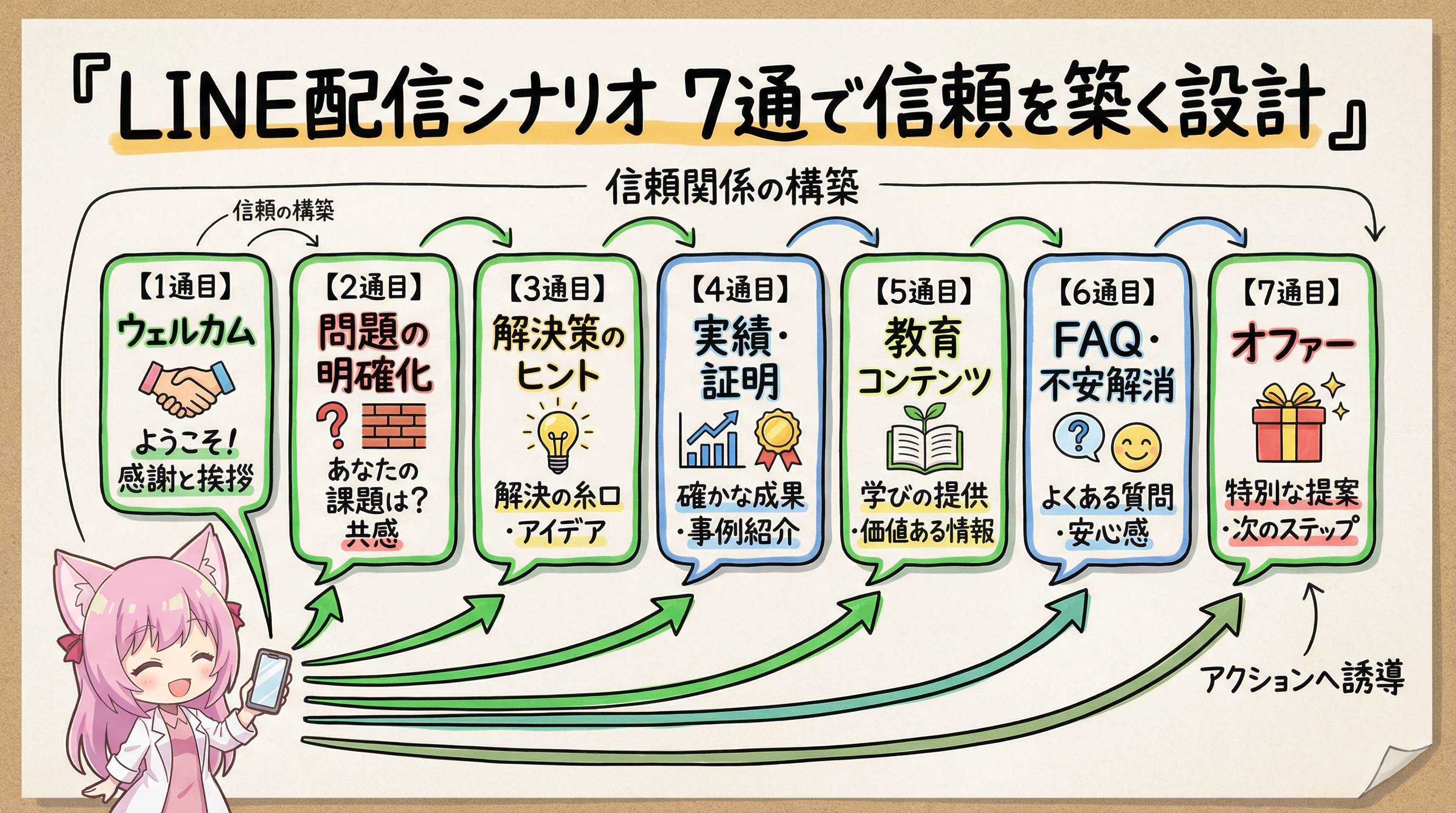 LINE配信7通シナリオ設計