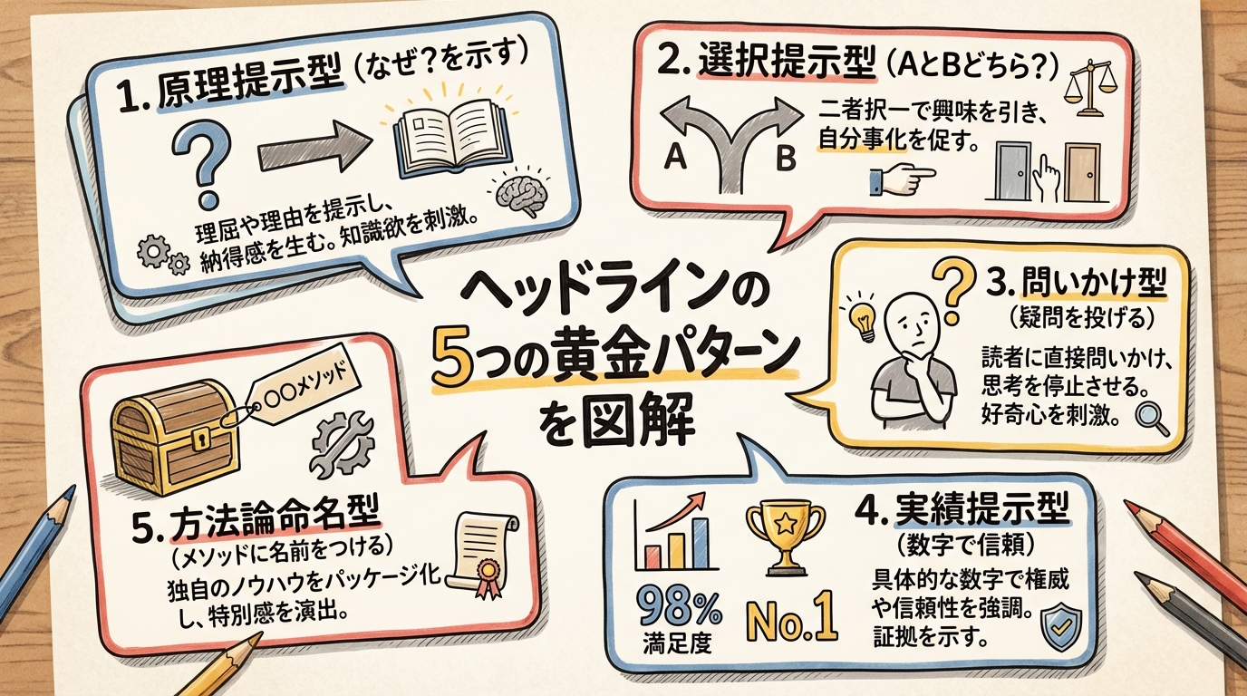 5つのヘッドラインパターン