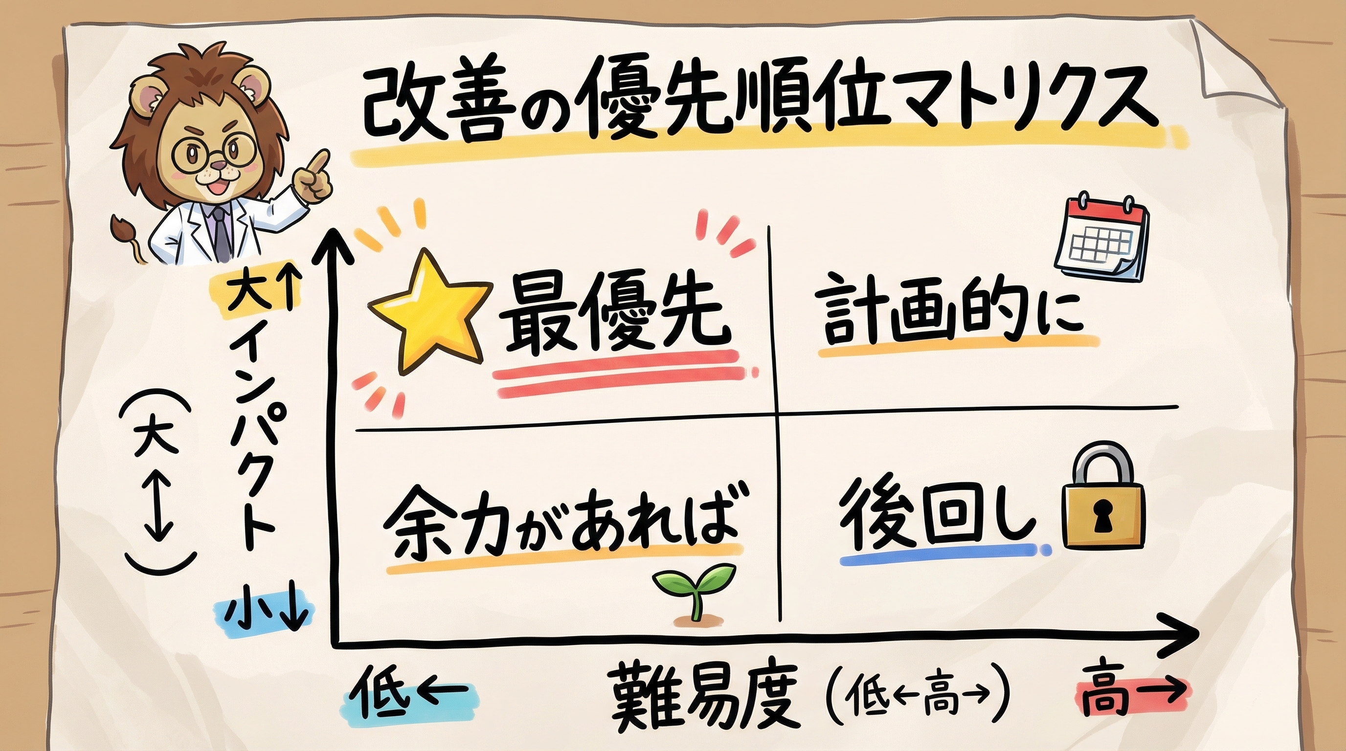 改善の優先順位マトリクス