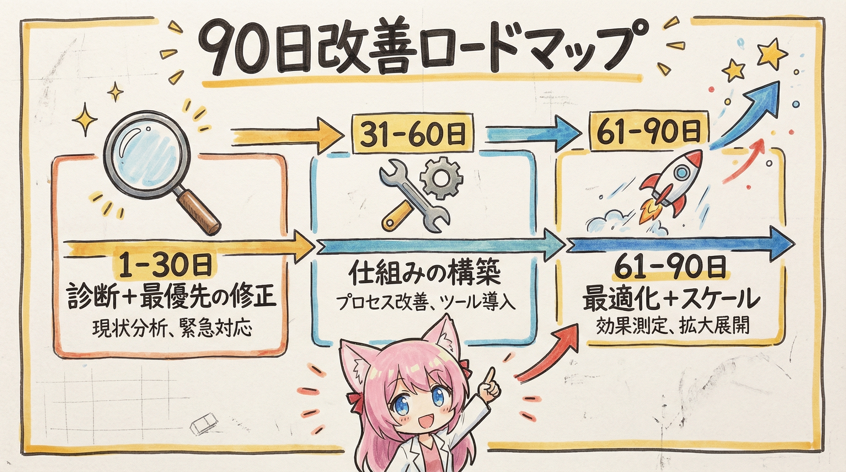 90日改善ロードマップ
