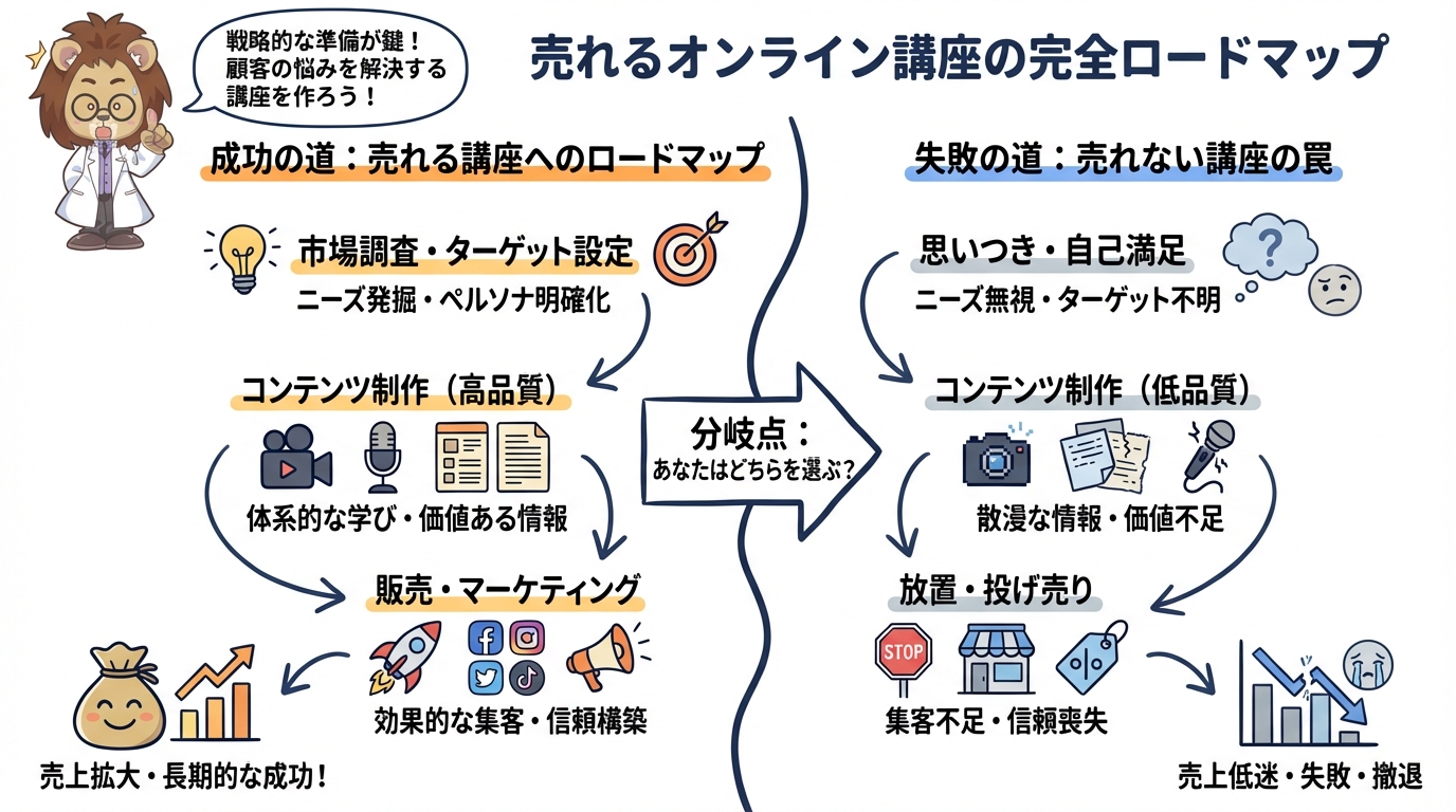 売れるオンライン講座の完全ロードマップ